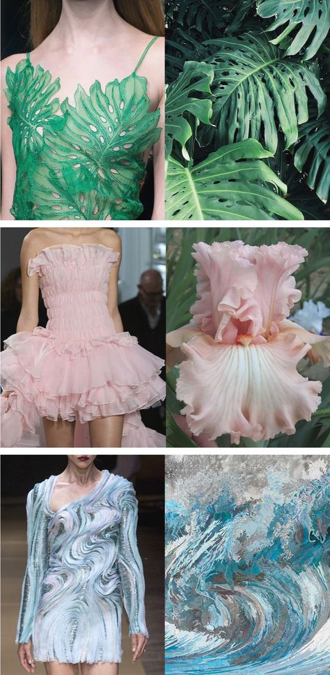 The blog Where I See Fashion shows the powerful link between the natural world and fashion inspiration. Haute Couture Style, Inspired Photos, Fashion Design Inspiration, Cl Fashion, Nature Inspired Fashion, The Natural World, Couture Mode, Fashion Inspiration Design, Textiles Fashion