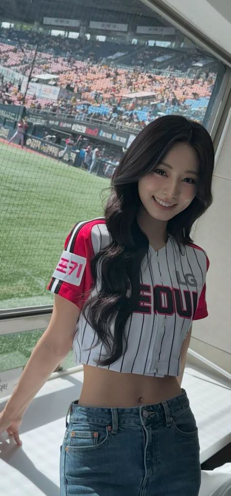 Tzuyu wallpaper #tzuyu #twice #wallpaper Tzuyu Body, Choi Tzuyu, Tzuyu Wallpaper, Twice Songs, Twice Wallpaper, Chou Tzu Yu, Baseball Uniforms, Twice Tzuyu, Chou Tzuyu