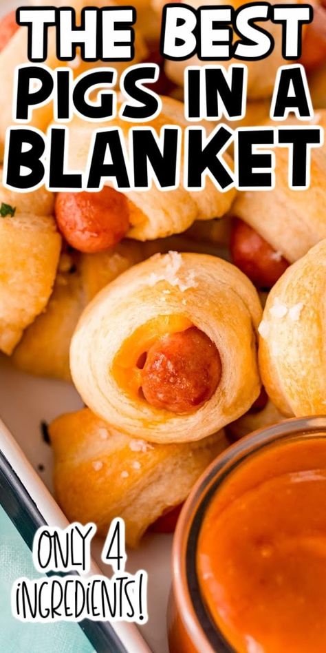 Best Pigs In A Blanket, Best Pigs In A Blanket Recipe, Easy Pigs In A Blanket, Pigs In A Blanket Recipe, Homemade Crescent Rolls, Smoked Sausages, Crescent Dough, Party Plan, Game Day Snacks