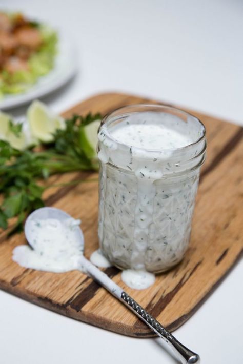 Light Ranch Dressing Recipe, Light Ranch Dressing, Lettuce Salad Recipes, Ranch Dressing Recipe, Caesar Salad, Dressing Recipe, Ranch Dressing, Food Obsession, Delicious Salads