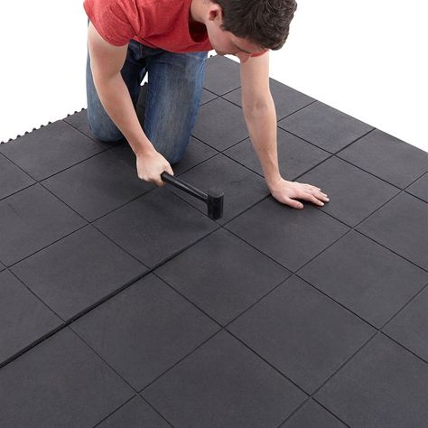 There is still an elegant eco-friendly matting option for business owners who want to keep their business looking upscale. Interlocking Floor Tiles, Rubber Tiles, Acoustic Insulation, Anti Fatigue Mat, Squat Rack, Rubber Floor Mats, Garage Gym, Gym Flooring, Floor Workouts