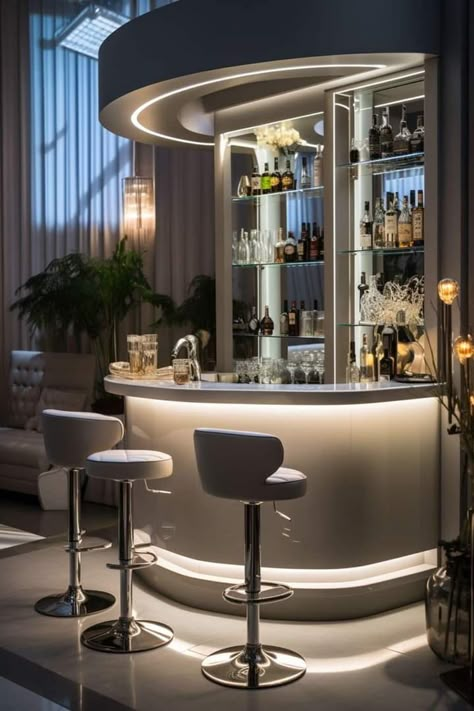 Modern Home Bar Designs, Elegant Bar, Home Bar Rooms, Modern Home Bar, Kursi Bar, Bar Interior Design, Paint Kitchen, Home Bar Designs, Bar Designs