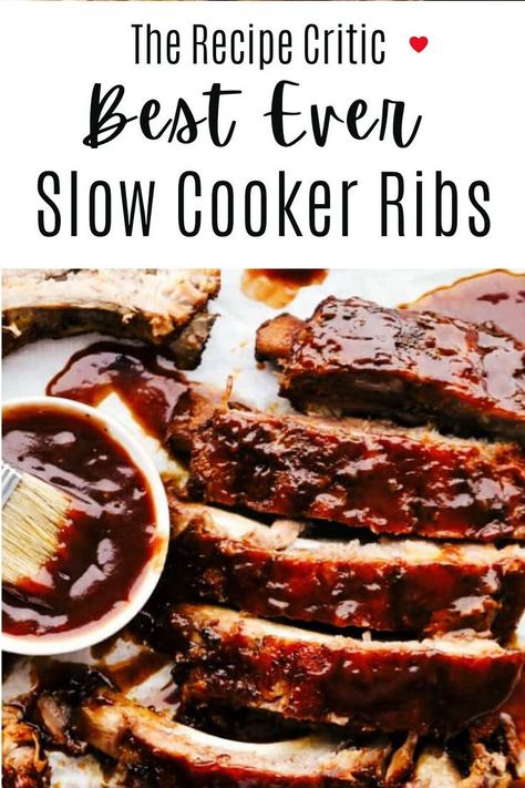 Slow Cooker Ribs Recipe, Short Ribs Slow Cooker, Ribs Recipes, Crockpot Ribs, Slow Cooker Ribs, Pork Rib Recipes, Ribs Recipe, Bbq Sauce Homemade, Homemade Bbq