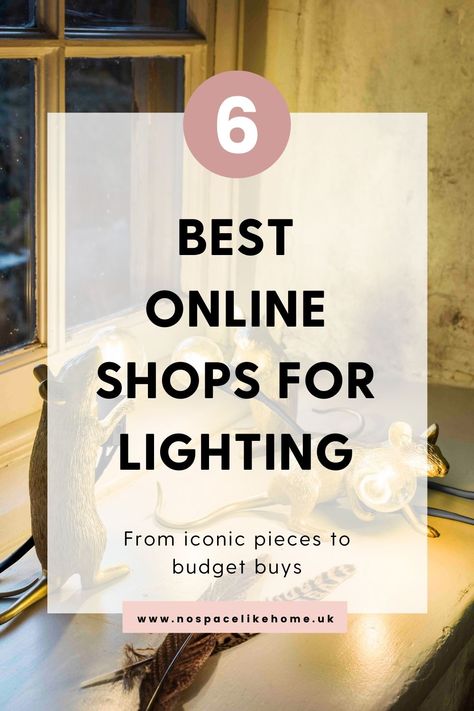 Image of lights in the shape of mice with a text overlay saying Best Online Shops for Lighting Budget Lighting, Best Online Shops, Well Lights, Cool Store, Shop Interiors, Best Budget, Lighting Store, Online Shops, Interior Design Tips