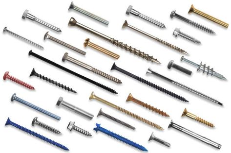 5 Essential Types of Screws Every DIYer Should Know - Bob Vila Types Of Screws, Concrete Anchors, Toggle Bolts, Decking Screws, Lag Bolts, Wood Frame Construction, Bob Vila, Pressure Treated Wood, Carriage Bolt