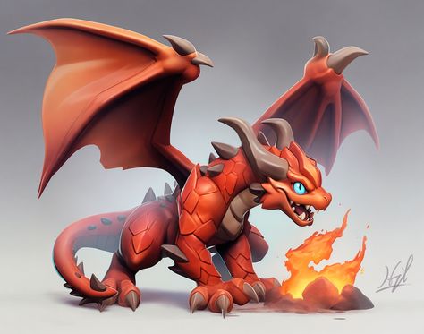 Dragon Stylized, Dragon City Game, Stylized Dragon, Fantasia Art, Dragon Hoard, Game Icon Design, Dragon Fanart, Stylized Art, 3d Dragon