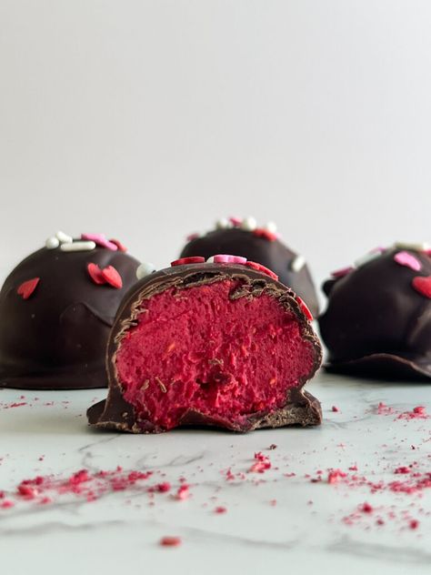 Chocolate Raspberry Truffles - Riana Bakes