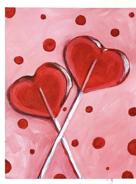 Things To Paint On Canvas Cute, Paint And Sip Valentines Ideas, Sip And Paint Valentines Ideas, Simple Valentines Painting Ideas, Valentine’s Day Sip And Paint, Valentine Paint And Sip, Easy Valentines Canvas Painting, Valentines Canvas Painting Ideas Easy, Galentines Paint Ideas