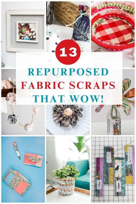 crafts made from fabric scraps Things To Do With Fabric, Make Com Glitter, Fabric Crafts Diy, Diy Fabric Crafts, Projects For Adults, Scrap Fabric Crafts, Scrap Fabric Projects, Scrap Material, Scrap Fabric