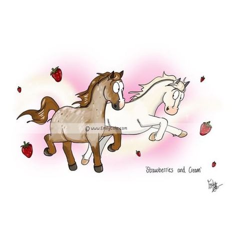 Cole Drawing, Emily Cole, Horses Running, Two Horses, Horse Love, Strawberries And Cream, Painting & Drawing, This Weekend, Merlin