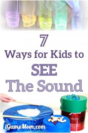 7 fun science experiments for kids to SEE the sound -- it is hard for kids to understand the concept that sound is wave, these activities make teaching easier. Kids can visually grasp the concept and learn science study skills. Fun STEM project ideas for school, home, and homeschool. | five senses Stem Project Ideas, Project Ideas For School, Fun Science Experiments For Kids, Science Experience, Fun Science Experiments, Sound Science, Learn Science, Science Study, First Grade Science