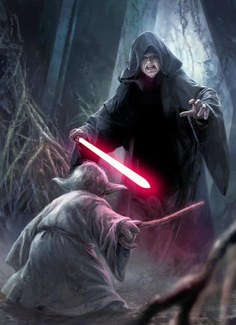 Yoda Vs Sidious, John Bennett, Darth Sidious, Batman Christian Bale, Star Wars Character, Star Wars Sith, Jedi Sith, Master Yoda, Heroic Fantasy