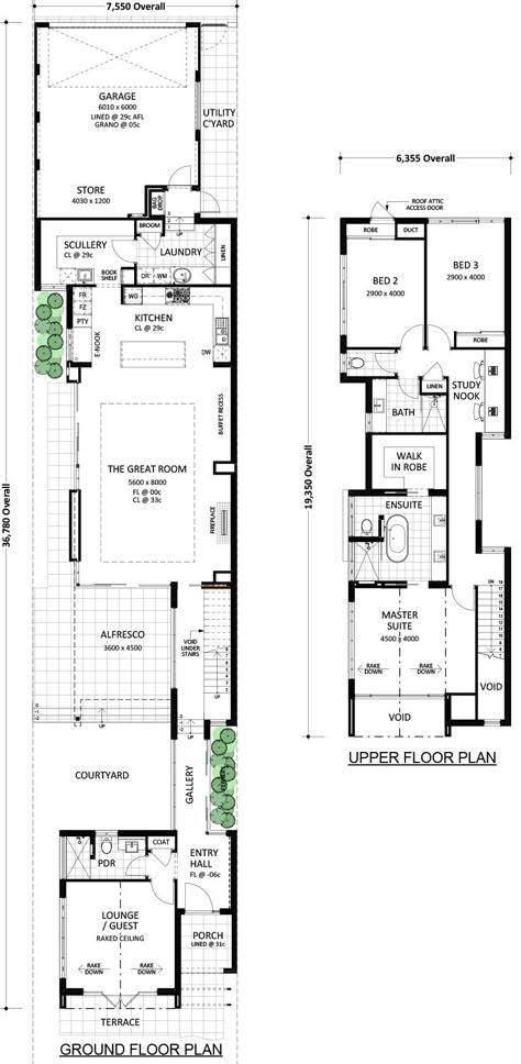 #38 - Residential Attitudes Industrial House Floor Plans, Industrial House Plans, Beach House Floor Plans, Narrow House Designs, Narrow House Plans, Modern Home Designs, Narrow Lot House Plans, Narrow Lot House, Courtyard House Plans