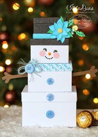 Diy Snowman Gifts, Unique Gift Wrapping Christmas, Nesting Gift Boxes, Gift Towers, Snowman Gifts, Unique Gift Wrapping, Christmas Gift Box, Christmas Gift Wrapping, Xmas Crafts