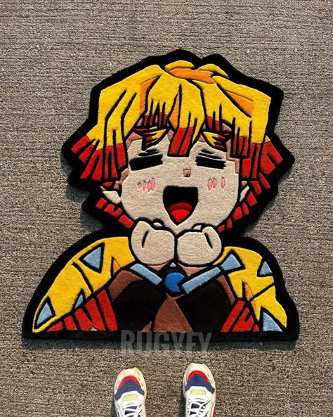 Tuffed Rug, Rockstar Clothing, Rugs For Kids Room, Anime Rugs, Tufting Art, Tufting Rugs, Rugs For Kids, Funky Rugs, Favorite Anime Characters