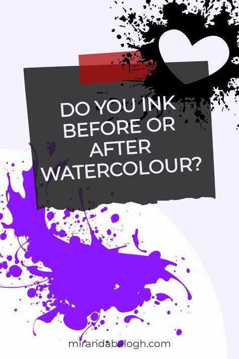 Do you ink before or after watercolour? The answer is that both ways work! Combining pen and ink with watercolour produces lovely mixed media artwork when done correctly. So, read through this pen and ink watercolour tutorial to learn how to use watercolour and ink for beginners. You’ll learn about watercolour painting techniques as well as which pen and ink art supplies to use. So pin this for later! Pen Wash Watercolour, Glass Pen Watercolor, Painting With Inks Watercolour, Mixed Media Watercolor And Ink, Watercolor Over Pen, Ink And Watercolor Art Tutorial, Pen And Watercolor Tutorial, Watercolour And Ink Illustrations, Watercolour Ink Art