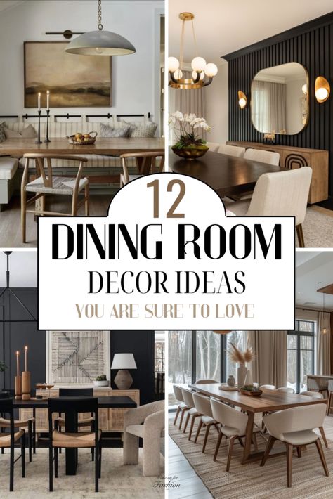 From how to style your dining room table to how to decorate your dining room walls, here are all the best dining room decor ideas. Wall Art For Dining Room Ideas, Dinning Wall Decoration, 2024 Dining Room Trends, Modern Boho Dining Room Decor, Dining Wall Decor Ideas, Dining Room Decor Modern Classy, Dining Room Decor Ideas Modern, Modern Boho Dining Room, Colonial Revival Interior