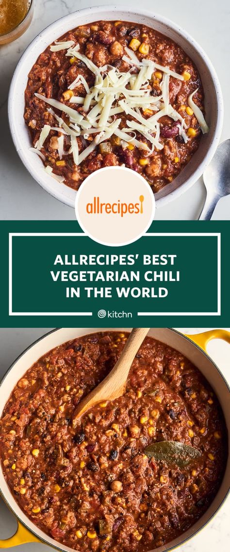 Hearty Vegetarian Chili, Pressure Cooker Vegetarian Chili, Chilli Recipe Crockpot Vegetarian, Spicy Veggie Chili, Vegetarian Chili Slow Cooker Recipes, The Best Vegetarian Chili, Slow Cooker Vegetarian Chili Recipe, Chile Recipes Easy, Chili Recipe Meatless