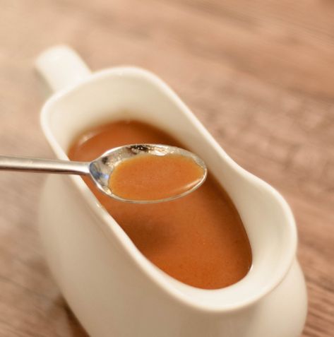 a spoonful of espagnole sauce being removed from a gravy boat. Easy Turkey Gravy Recipe, French Mother Sauces, Easy Turkey Gravy, Espagnole Sauce, Make Ahead Turkey, How To Make Stock, Mother Sauce, Turkey Gravy Recipe Easy, Make Ahead Turkey Gravy