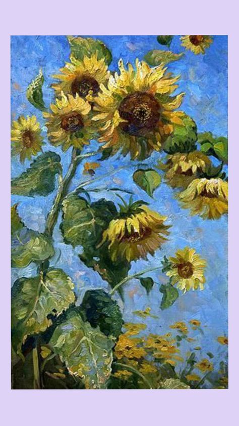 فنسنت فان جوخ, Van Gogh Wallpaper, Arte Van Gogh, Yellow Sunflowers, Soyut Sanat Tabloları, Van Gogh Art, Sunflower Painting, Sunflower Art, Wallpaper Vintage