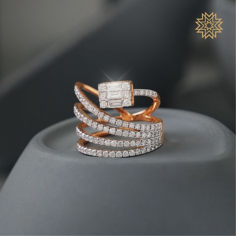 Exotic Diamond Jewellery Designs Of This Season! • South India Jewels Borivali Mumbai, Designer Diamond Rings, Diamond Ring Designs, Manubhai Jewellers, Dimond Ring, Diamond Tops, Ring Jewellery Design, Diamonds Rings, Real Diamond Rings