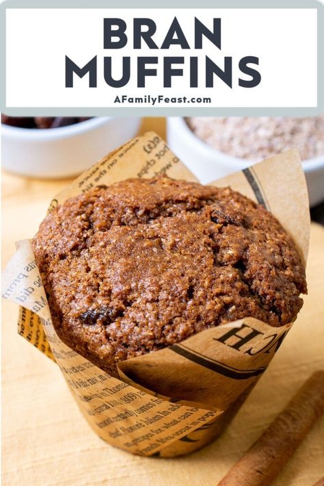 Healthy Bran Muffin Recipe, Wheat Bran Muffins, All Bran Muffins, Fiber Muffin, Bran Muffin Recipe, Bran Muffins Healthy, Raisin Bran Muffins, Granola Muffins, Mini Pumpkin Muffins