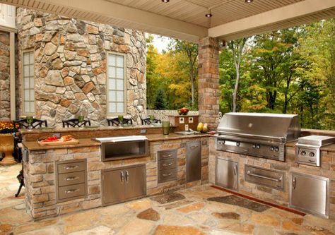 Outdoor Kitchen Countertops, Outside Kitchen, Outdoor Kitchen Bars, Outdoor Kitchen Appliances, House Pool, Outdoor Kitchen Design Layout, Outdoor Kitchen Ideas, Basic Kitchen, Backyard Kitchen