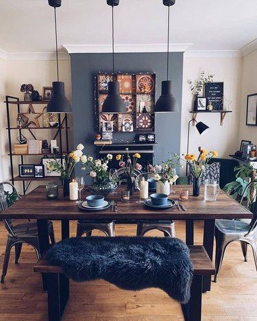 Metal Brick, Industrial Dining Room, Dining Room Industrial, Dining Room Inspo, Dining Room Remodel, Dinning Room Design, Industrial Dining, Dining Room Inspiration, Farmhouse Dining Room