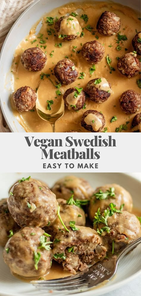 Vegan Swedish Meatballs Beyond Meat, Plant Based Swedish Meatballs, Vegan Icelandic Recipes, Nordic Vegetarian Recipes, Vegan Greek Meatballs, Vegan Nordic Recipes, Vegan Swedish Meatball Sauce, Vegan Mushroom Meatballs, Simple Vegan Dinner Healthy