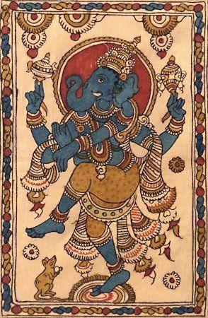 Ganesh Art Paintings, Painting Styles, Kalamkari Painting, Kerala Mural Painting, Pichwai Paintings, Ganesh Art, Indian Painting, Hinduism Art, Vedic Art