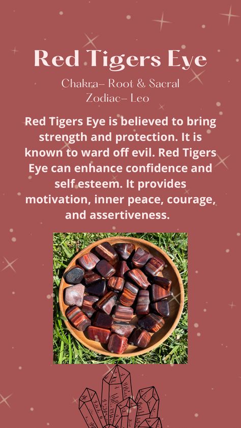 Red Tigers Eye Crystal Meaning, Red Tigers Eye Crystal, Tigers Eye Crystal, Tiger Eye Crystal, Red Tiger, God Is Real, Red Tigers Eye, Crystal Healing Stones, Crystal Meanings