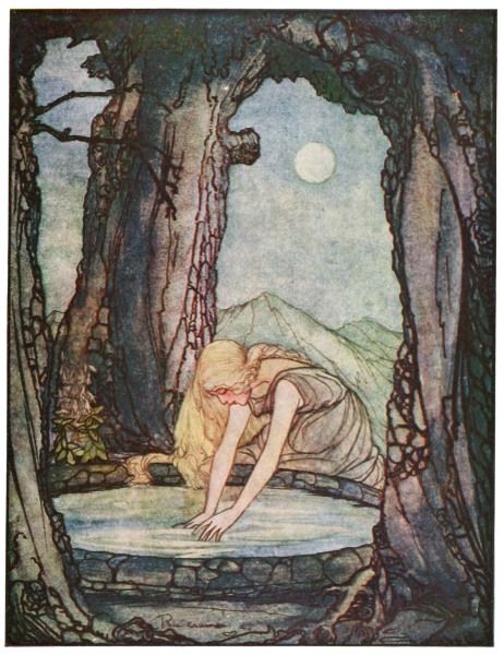 The Project Gutenberg eBook of Grimm’s Fairy Tales, by Frances Jenkins Olcott (Editor). Warwick Goble, Fairy Tale Illustration, Grimm Fairy Tales, Fairytale Illustration, Vintage Fairies, Fairytale Art, Fairy Art, Folk Tales, Black Cats