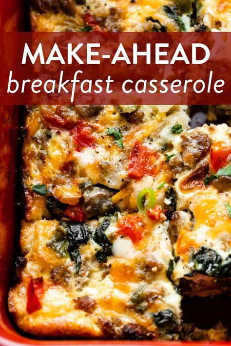 Easy Breakfast Casserole Recipes, Make Ahead Breakfast Casserole, Best Breakfast Casserole, Overnight Breakfast Casserole, Sally's Baking, Breakfast Casserole Easy, Egg Casserole, Make Ahead Breakfast, Easy Casserole Recipes