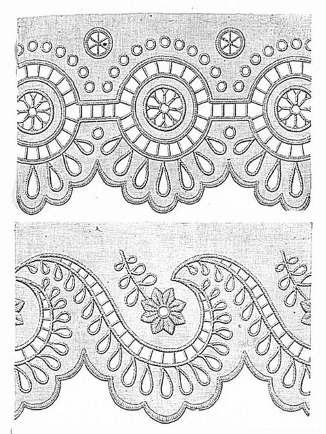 Lace Painting, Motifs Perler, Cutwork Embroidery, Floral Embroidery Patterns, Border Embroidery Designs, Embroidered Lace Fabric, Computerized Embroidery, Border Embroidery, Pola Sulam