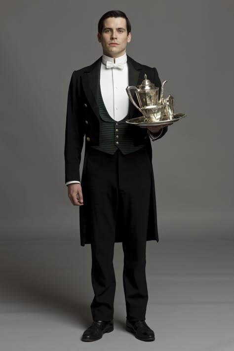 1950s Butler, 1920s Butler, Victorian Butler, Butler Uniform, Butler Costume, Clue Costume, Butler Outfit, Thomas Barrow, Rob James Collier