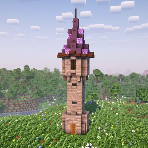 Mini Tower Minecraft, Minecraft Enchanting Tower, Minecraft Enchantment Tower, Minecraft Mage Tower, Mc Wizard Tower, Wizard, Minecraft, Tower