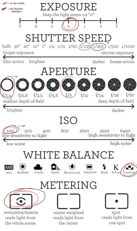 Cheat Sheet Manual Photography - The Fashion Camera Camera Manual Settings, Camera Settings For Vintage, Manual Camera Settings For Portraits, Videography Camera Settings, Dslr Nature Photography, Dslr Photography Ideas, Camera Settings For Video, Types Of Camera Lenses, Camera Settings For Sharp Images