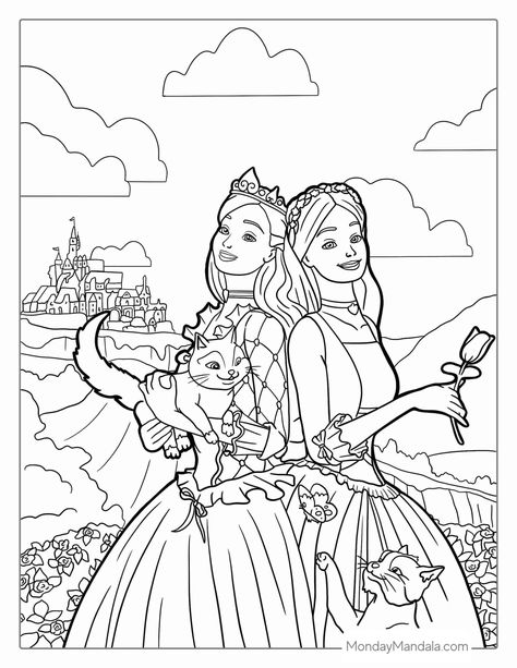 50 Barbie Coloring Pages (Free PDF Printables) Castle Coloring Page, Super Mario Coloring Pages, Barbie Drawing, Disney Princess Coloring Pages, Barbie Coloring, Barbie Coloring Pages, Mermaid Coloring Pages, Princess Coloring Pages, Colouring Printables