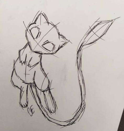 Pokemon Mew, Pokemon Sketch, Easy Doodles Drawings, Graffiti Drawing, Easy Drawings Sketches, Pokemon Drawings, Tattoo Design Drawings, Book Art Drawings, Art Tutorials Drawing