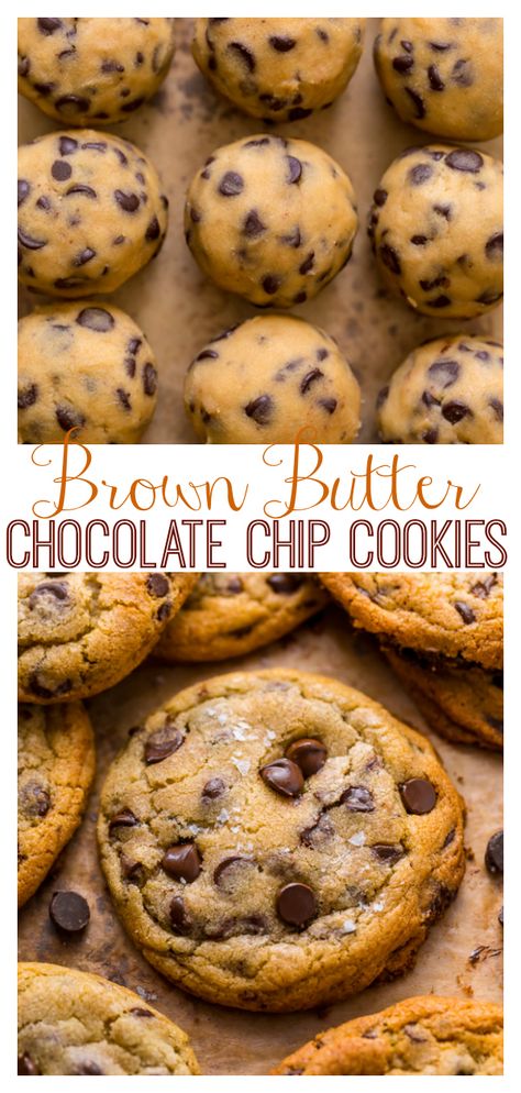 Brown Butter Baking Recipes, Chocolate Chip Cookies With Brown Butter, Brown Sugar Cookies Chocolate Chip, Brown Butter Chocolate Chip Cookies Soft, Brown Buttered Chocolate Chip Cookies, Soft Brown Butter Chocolate Chip Cookies, Best Brown Butter Chocolate Chip Cookies, Chocolate Chip Cookies Brown Butter, Brown Sugar Chocolate Chip Cookies