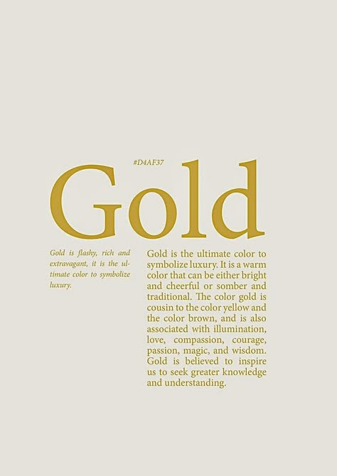 Quotes Gold Aesthetic, Gold Aesthetic Quotes, Quotes About Gold, Gold Affirmations, Yellow Poster Design, Colour Quotes, Gold Meaning, Gold Quotes, Colour Psychology