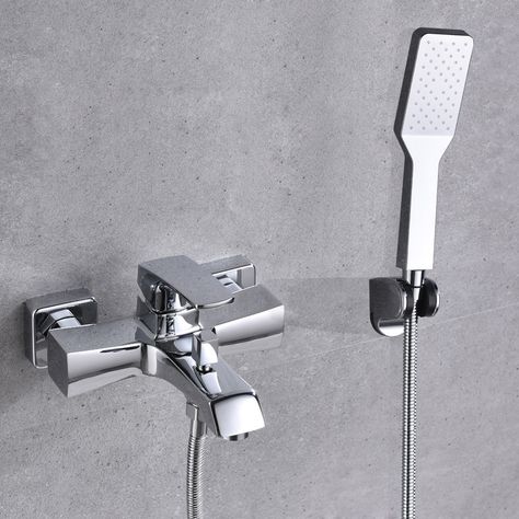 Shower Faucet Set ORB / Chrome Handheld Shower Faucet System Shower Taps Bathroom Fixtures, Black Shower Faucet, Wall Taps, Shower Fixtures, Bath Shower Mixer Taps, Bath Shower Mixer, Shower Faucet Sets, Shower Mixer, Black Shower