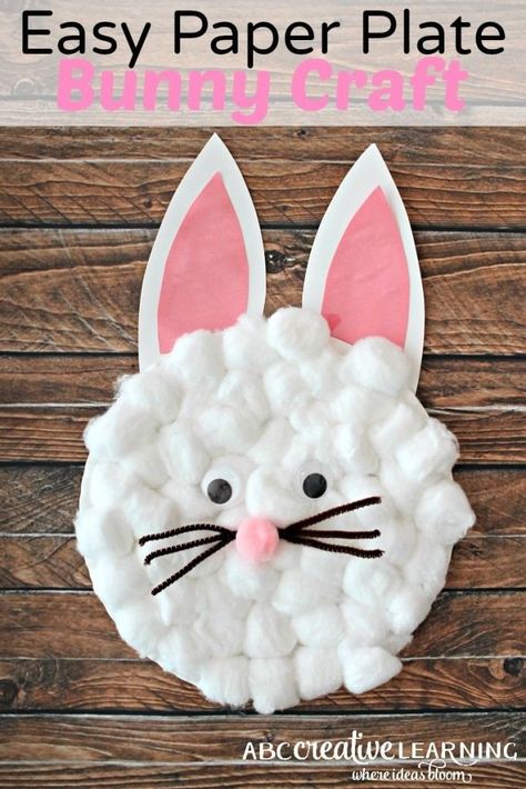 Paper Plate Bunny, Easter Crafts Preschool, Easter Crafts For Toddlers, Bunny Craft, Easter Preschool, Easy Easter Crafts, Easter Bunny Crafts, Spring Crafts For Kids, Crafts For Toddlers