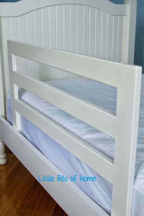 Bed Rails for the Little Guy Kids Bed Rails, Bedroom Home Office Ideas, Big Boy Bed, Toddler Bed Rail, Bunk Beds For Boys Room, Diy Toddler Bed, Boy Bed, Home Pottery, Bed Rails For Toddlers