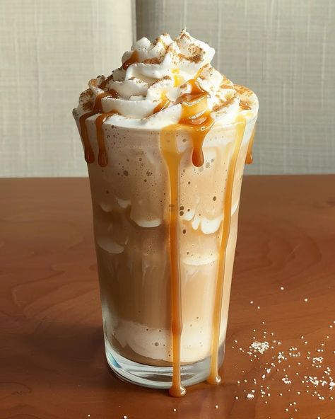 Caramel Frappuccino - recipeflash.com Caramel Frappuccino Recipe, Caramel Coffee Recipe, Caramel Frappe, Dessert Cups Recipes, Drinks Aesthetic, Coffee Caramel, Caramel Frappuccino, Coffee Milkshake, Frappuccino Recipe