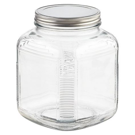 Pantry Organization Tiny Pantry, Pantry Shelving, Plastic Baskets, Glass Jars With Lids, The Container Store, Glass Canisters, Large Jar, Container Store, Glass Storage