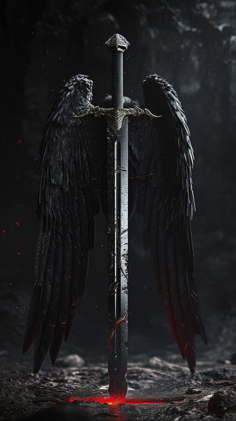 Follow for more!! Eagle Wallpaper, Heaven Art, Cool Swords, Art Gallery Wallpaper, Dark Art Illustrations, New Works, Beautiful Dark Art, Cool Wallpapers Art, Angels And Demons