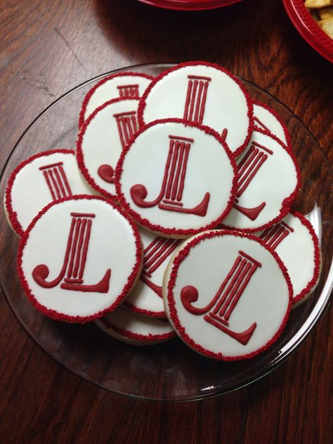 Adorable #JuniorLeague sugar cookies! via Junior League of Dayton, Ohio Junior Jeweler Badge Ideas, Junior Badge Ideas, Junior Mint Cookies, Junior Jewelry Badge, Junior Jeweler Badge, Branded Items, Recruitment Ideas, Junior League, Cookie Swap