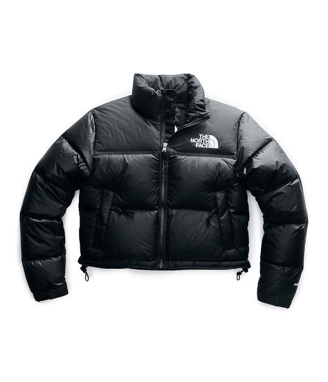 The North Face Women's Nuptse Crop Jacket Puffy Northface Jacket Outfit, Nuptse Short Jacket, 1996 Nuptse Jacket, North Face Jacket Women's, Ladies Jackets, Nuptse Jacket, Jacket Outfit Women, North Face Puffer Jacket, Warm Winter Jackets