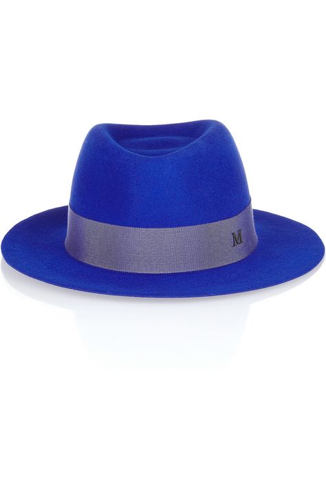 An electric blue felt trilby. Anniversary Wedding Band, Blue Crush, The Color Blue, Leather Hat, Love Hat, Stylish Hats, Blue Hat, Diamond Anniversary, Feeling Blue